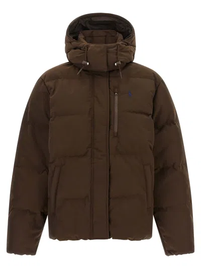 Polo Ralph Lauren Down Jacket In Brown