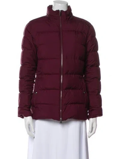 Pre-owned Polo Ralph Lauren Down Jacket In Burgundy