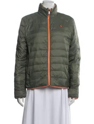 Pre-owned Polo Ralph Lauren Down Jacket In Green