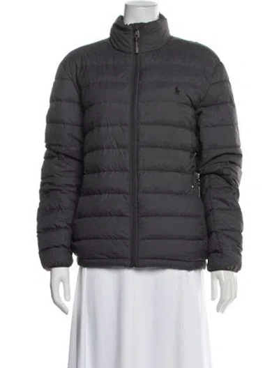 Pre-owned Polo Ralph Lauren Down Jacket In Grey