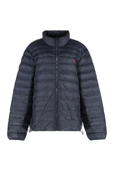 Polo Ralph Lauren Down Jacket In Technical Fabric In Black