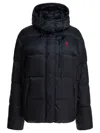 Polo Ralph Lauren Down Jacket With Logo Jackets And Coats Black In Black