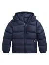Polo Ralph Lauren Logo Padded Down Jacket In Blue