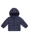 Polo Ralph Lauren Down Jacket With Ripstop Hood In Blue