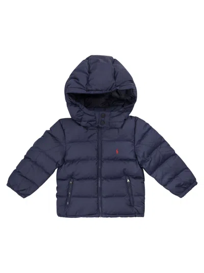 Polo Ralph Lauren Kids' Down Jacket With Ripstop Hood In Blue