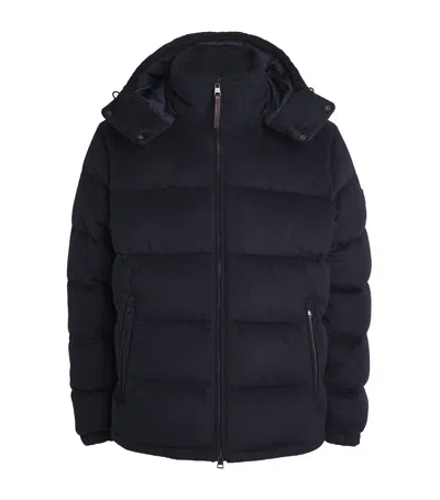 Polo Ralph Lauren Down Melton Decker Puffer Jacket In Black