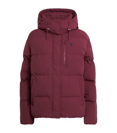 Polo Ralph Lauren Down Puffer Jacket In Burgundy