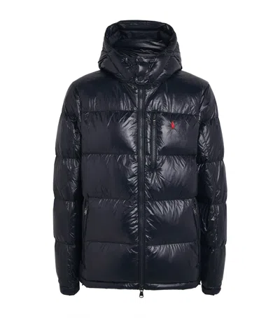 Polo Ralph Lauren Down-padded Gorham Glossed Jacket In Black