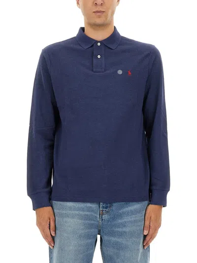Polo Ralph Lauren Dpp Cotton Polo Shirt In Blue