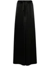 Polo Ralph Lauren Draped Flared Trousers In Black