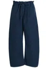 Polo Ralph Lauren Drawstring Barrel-leg Cotton-poplin Trousers In Blue