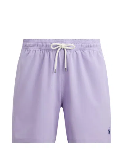 Polo Ralph Lauren Traveler Straight-leg Mid-length Recycled Swim Shorts In Multi