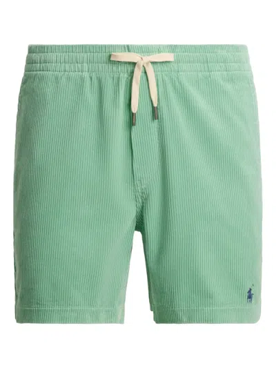 Polo Ralph Lauren Straight-leg Cotton Drawstring Shorts In Green