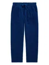 Polo Ralph Lauren Drawstring Corduroy Trousers In Blue