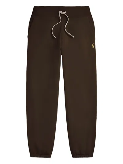 Polo Ralph Lauren Relaxed-fit Trousers With Elastic Waistband And Sporty Cuffs In Black