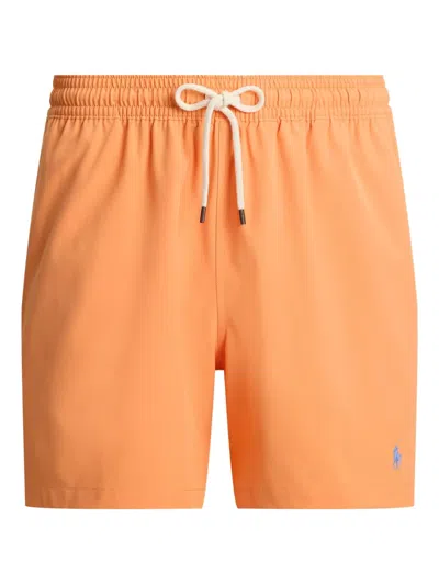 Polo Ralph Lauren 14.6 Cm Traveller Classic Swimming Trunk In Orange