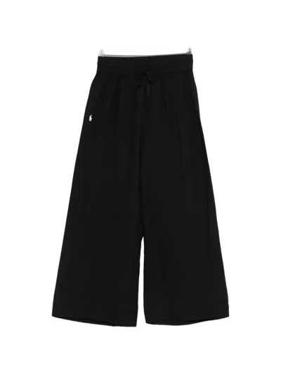 Polo Ralph Lauren Drawstring Embroidered-logo Trousers In Multi