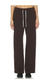 Polo Ralph Lauren Drawstring Fleece Wide Leg Sweatpant In Brown