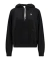Polo Ralph Lauren Drawstring Hood Kangaroo Pocket Sweatshirt In Black