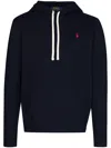 Polo Ralph Lauren Zip-up Hooded Sweatshirt In Cotton-polyester Blend In Blue