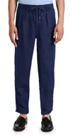 Polo Ralph Lauren Pleated Trousers With Drawstring Waist In Navy