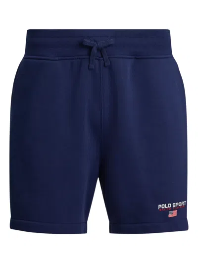 Polo Ralph Lauren Drawstring Logo-detail Shorts In Blue