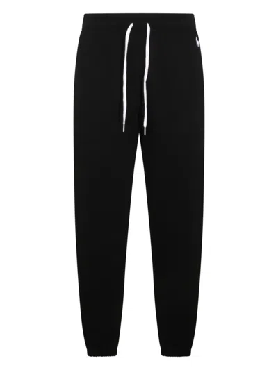 Polo Ralph Lauren Drawstring Logo Detail Track Pants In Black