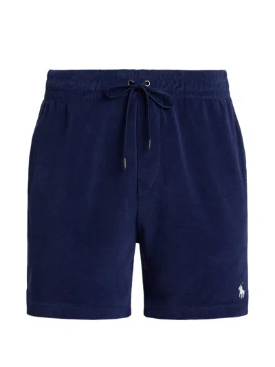 Polo Ralph Lauren Drawstring Patch-pocket Shorts In Blue