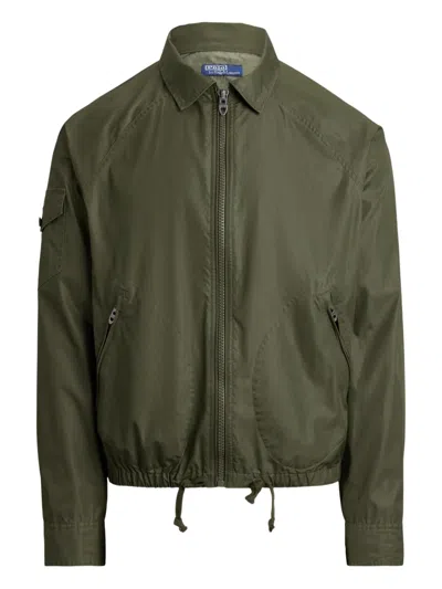 Polo Ralph Lauren Drawstring-pocket Bomber Jacket In Green