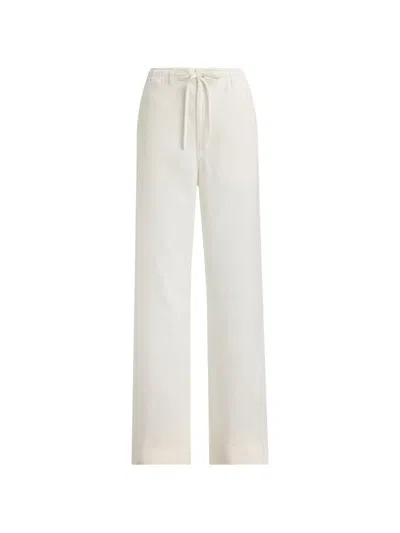 Polo Ralph Lauren Drawstring Pull-on Trousers In White