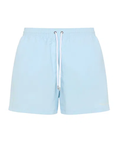 Polo Ralph Lauren Mens Drawstring Two-slip-pockets Stretch-woven Pyjama Shorts Office Blue