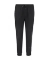 Polo Ralph Lauren Elastic Waistband Fleece Sweatpants With Ribbed Cuffs In Black