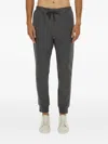Polo Ralph Lauren Trousers Featuring Elastic Waistband And Ribbed Cuffs In Gray