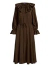 Polo Ralph Lauren Drawstring-waist Dress In Brown