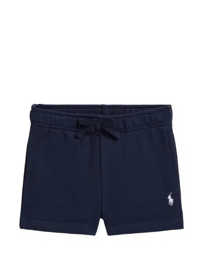 Polo Ralph Lauren Babies' Drawstring-waist Logo-detail Shorts In Blue