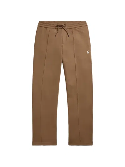 Polo Ralph Lauren Drawstring-waist Straight-leg Track Pants In Brown