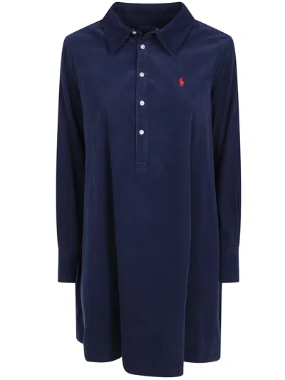 Polo Ralph Lauren Dress A Line "woven" In Blue