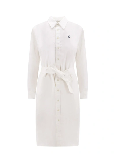 Polo Ralph Lauren Dress In Bianco