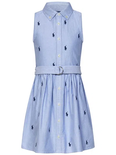 Polo Ralph Lauren Kids' Dress In Light Blue