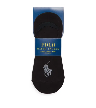 Polo Ralph Lauren Dress Liner Socks In Black
