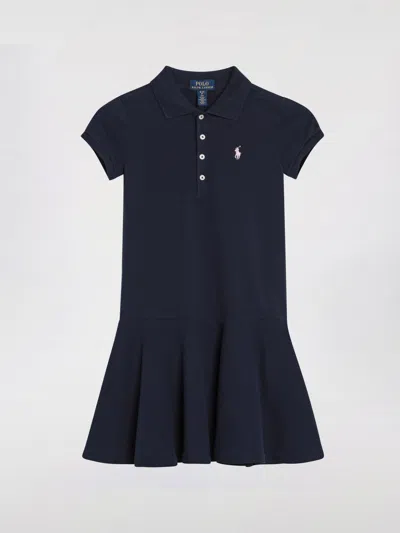 POLO RALPH LAUREN DRESS POLO RALPH LAUREN KIDS COLOR BLUE,G65291009