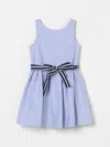 Polo Ralph Lauren Sleeveless Belted Chambray Dress In Blue