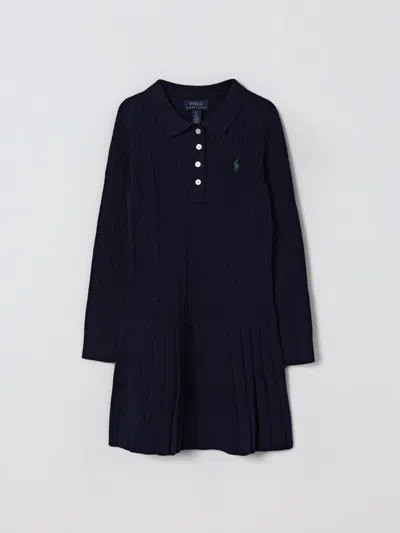POLO RALPH LAUREN DRESS POLO RALPH LAUREN KIDS COLOR BLUE,H49624009