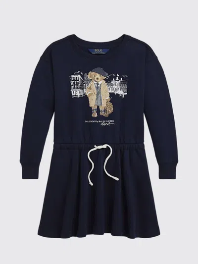 POLO RALPH LAUREN DRESS POLO RALPH LAUREN KIDS COLOR BLUE,H39644009