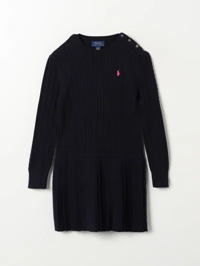 POLO RALPH LAUREN DRESS POLO RALPH LAUREN KIDS COLOR BLUE,G28802009
