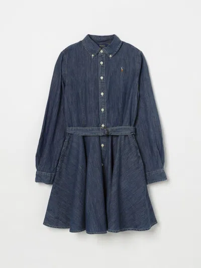 POLO RALPH LAUREN DRESS POLO RALPH LAUREN KIDS COLOR NAVY,G77164045