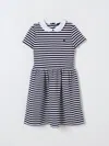 Polo Ralph Lauren Stripe Collared Dress In Navy