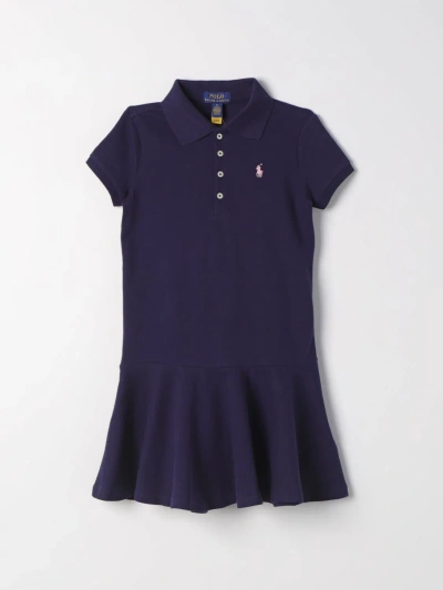 POLO RALPH LAUREN DRESS POLO RALPH LAUREN KIDS COLOR NAVY,408517045