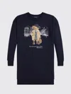 Polo Ralph Lauren Polo Bear Fleece Dress In Blue