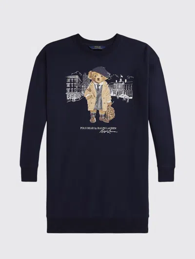 POLO RALPH LAUREN DRESS POLO RALPH LAUREN KIDS COLOR NAVY,H39574045